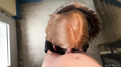 Blowjob from Veronika Rigal on the top floor of a high-rise building • Nick Morris