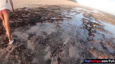 Asian GF from Thailand spend the day with her big dick white boyfriend