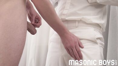 Gay twink receives seeding by holy DILF