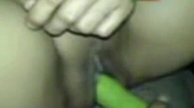 Arab Asian Girl in Hijab Tries Vegetable (Exotic Beauty)