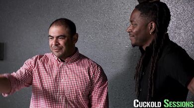 Two hung workmen take turns into Pristine's butthole