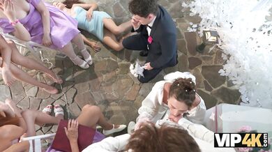 VIP4K. A real wedding anal fuck, Bride was nailed by a toastmaster. Hot sex with Jane White