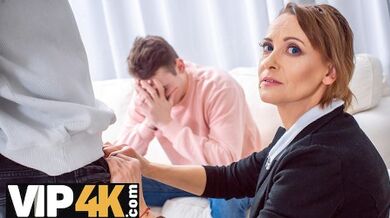 TUTOR4K. Debtors stepmom offers the stud to fuck her instead of money