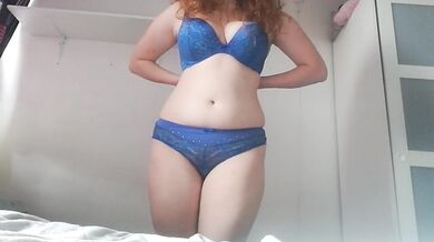 Me masturbating with a tarzan in blue lingerie with a black buttplug in Xxx