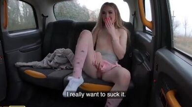 British Blonde With Skinny Breasts Gives Blowjob To Italian Cab Driver In Fake Taxi