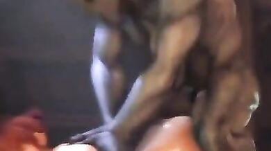 Hot Asian Redhead Prefers Unusual Huge Cocks - Anime Uncensored Hentai Sex Where Muscular Gray Monster Fucks Asian Girl In Anal