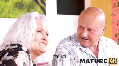 MATURE4K. Guy penetrates twat of the older clients wife in stockings