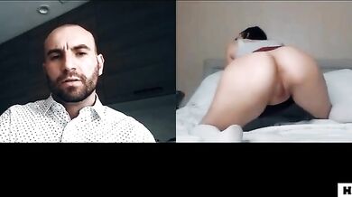 PURE TABOO Step Dad Blackmails Her Stepdaughter After Webcam Masturbation - Athena Faris