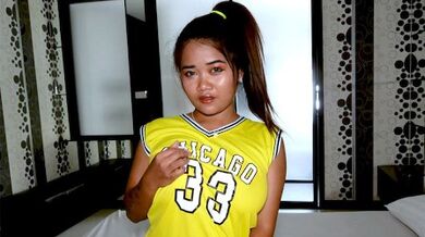 Chunky Thai BBW cutie POV blowjob and fucked from behind doggystyle