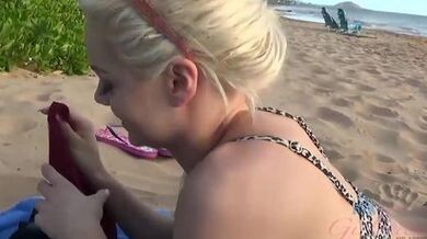 FOLLOWER Touches My PUSSY On The BEACH And Masturbates It PART 2