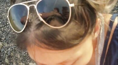 Sensual Blowjob in Public with double rainbow in background!