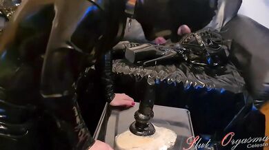 Slave Slut-Orgasma Celeste. Extreme sloppy deep throat training.