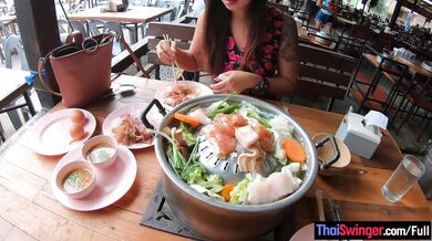 First time out for dinner since Covid hit and wild horny sex at home after