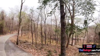 Big ass Thai amateur GF gave her guy a blowjob and her pussy once home