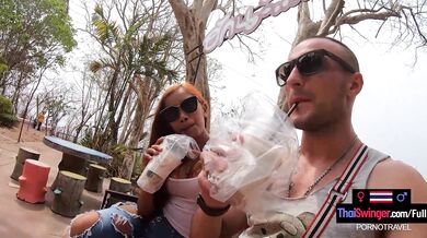 Big ass Thai amateur GF gave her guy a blowjob and her pussy once home