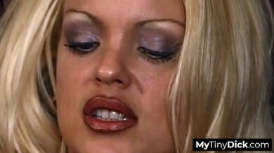 An amazing POV style blowjob by a hot big tits blonde