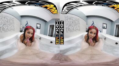 VIRTUAL PORN - Busty Jordan Falls Takes A Bath With Her Boyfriend Danny And He Rubs Her Wet Pussy