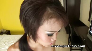 Slim Thai cutie loves riding my dick
