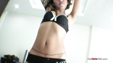 Thai slut goes wild on cock