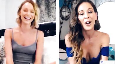 Step Mom And Step Daughter Masturbating Via Webcam - Cherie Deville, Emma Hix