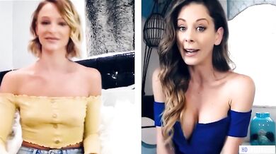 Step Mom And Step Daughter Masturbating Via Webcam - Cherie Deville, Emma Hix