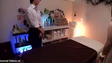 Asian lovely babe enjoys great body massage