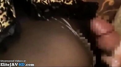 Asian girl in nylons gives hot oral sex