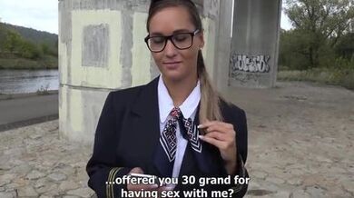 Czech Streets 106-PUSSY FUCKING ACCOMPANIED BY CZECH STEWARDESS (Naomi Bennet)