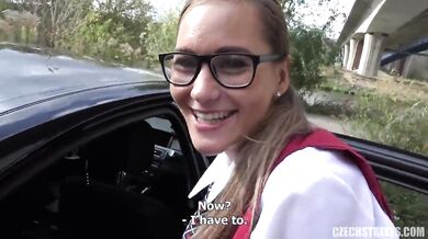 Czech Streets 106-PUSSY FUCKING ACCOMPANIED BY CZECH STEWARDESS (Naomi Bennet)