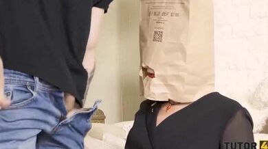 TUTOR4K. Submissive tutor with blond hair pleases students fetish needs