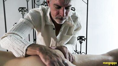 Grey Hair DILF Gives Sensual Rubbing