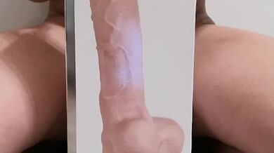 Unboxing and trying a new dildo