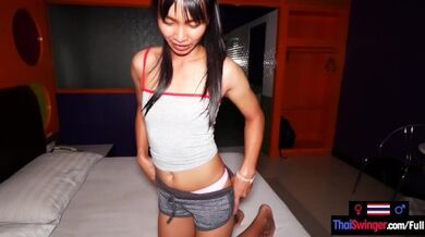 Amateur Asian bargirl with an amazing ass fucked deep inside her wet pussy