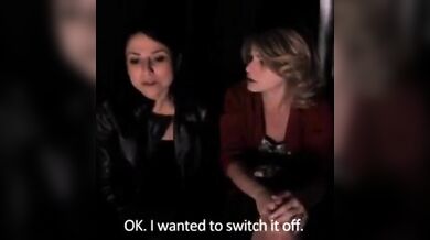 European love story in elevator