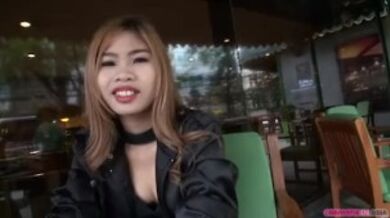 Skinny Asian girl rides cock and gets creampie