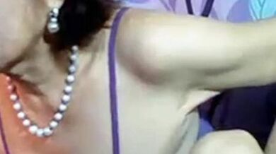 Asian Granny in Thongs on Webcam