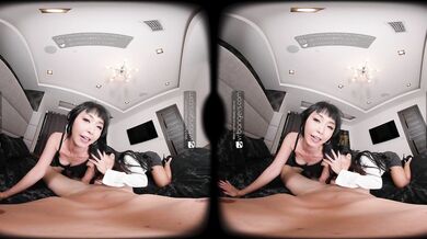 VR Bangers Skinny Japanese Marica Has a Crazy FFM Threesome Affair with Horny Ember Snow In VR Porn