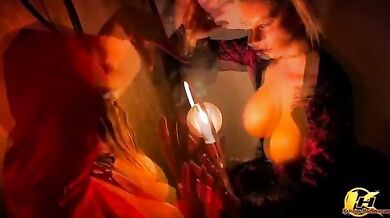 Katerinahartlova Halloween With My New Girlfriend Domii Lewd Skinny Pornstars (Katerina Hartlova)