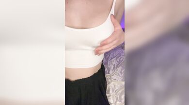 Pretty girl shows off her pink panties.