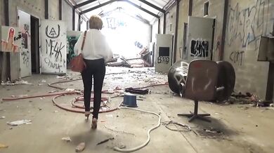 INXESSE RADICAL ENGLANDS MILF IS WALKING AROUND A WAREHOUSE NAKED IN HEELS!