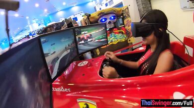 Amateur Thai teen with her 2 week boyfriend out and about before the sex