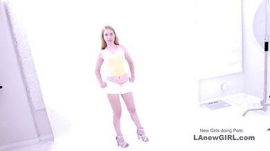 Cute 19 Blonde has strong Orgasm getting Tight Pussy Penetrated