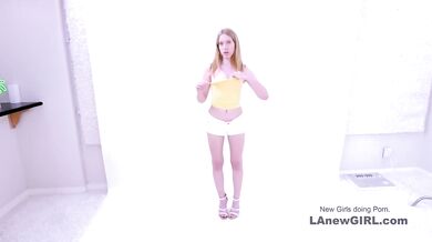 Cute 19 Blonde has strong Orgasm getting Tight Pussy Penetrated