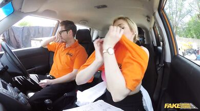 Fake Driving School - She has a pair of wonderful boobs and loves car fucking