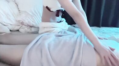 Soothing massage. Lotion ejaculation