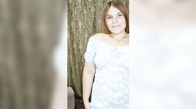 beautiful girl in a blue dress