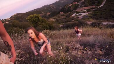 ExCoGi - Three Sexy Babes Get Lectured On Sucking Cock In The Mountains