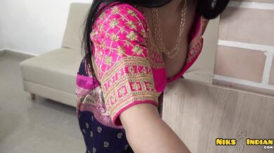 Huge Boobs Desi Bhabhi in Saree Stripped and Fucked by Bro in law