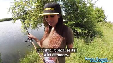 Public Agent - Cheating French wife with huge natural tents fucks a stranger in her tent