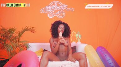 The Brunette Got Her Pussy Wet With Lust In The Hot Orange Room